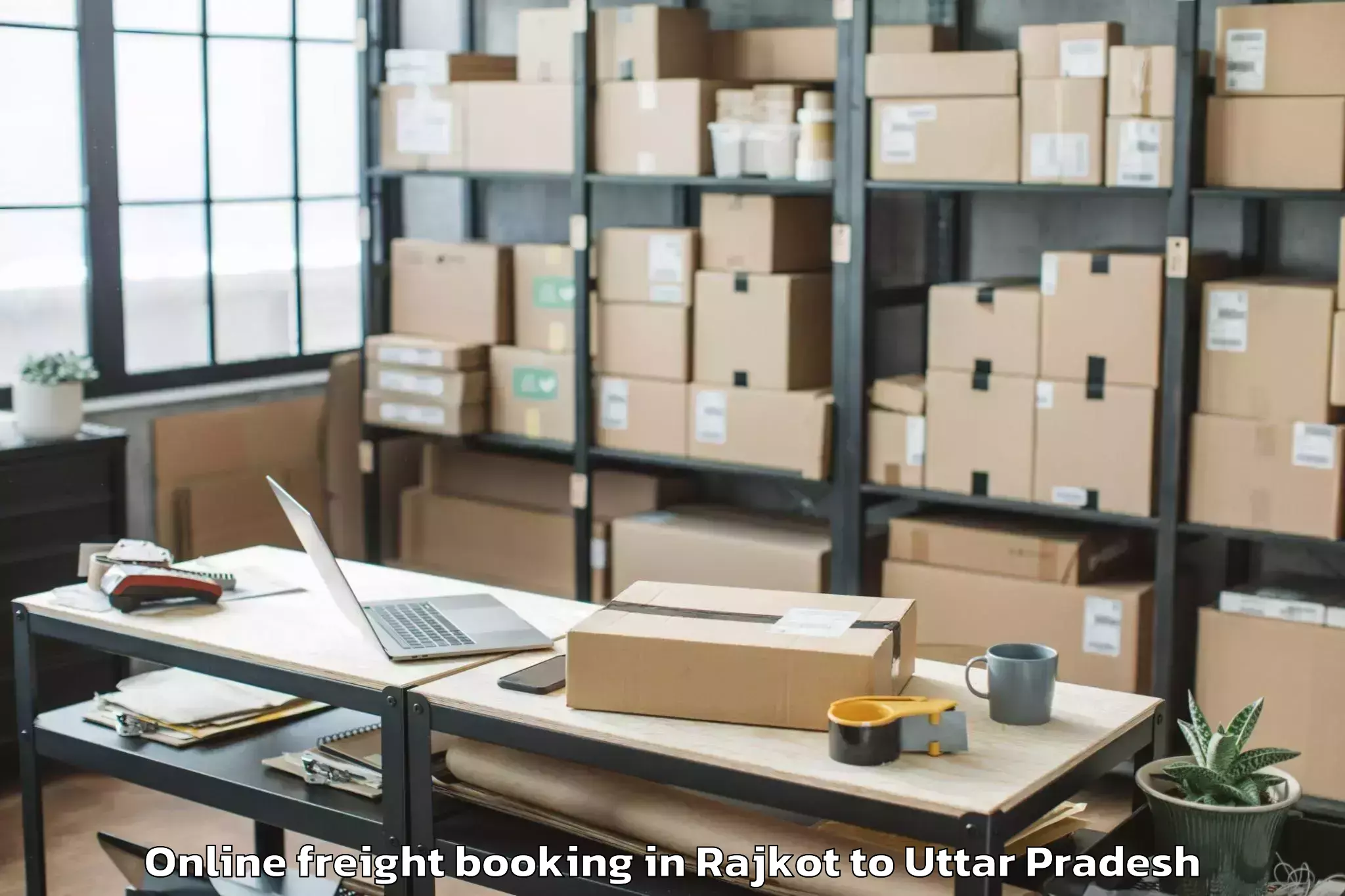 Affordable Rajkot to Barhaj Online Freight Booking